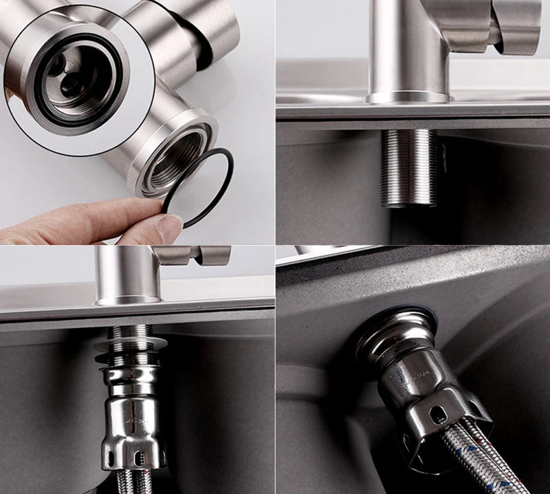 Basin Faucet Gold Black Waterfall Faucet Brass Bathroom