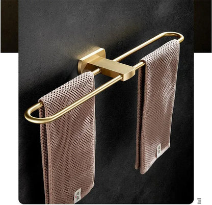 Brushed Gold Bathroom Towel Rack Paper Holder Toilet