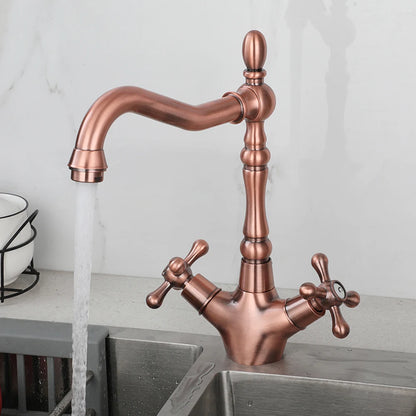 Kemaidi Golden Bathroom Basin Sink Faucet 360 Swivel
