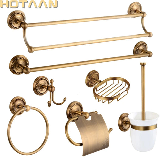 Solid Brass Bathroom Robe Hook Paper Holder Towel