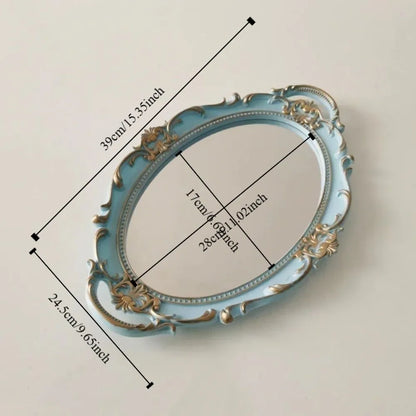 Oval Shape Decorative Wall Mirror Glass Material French
