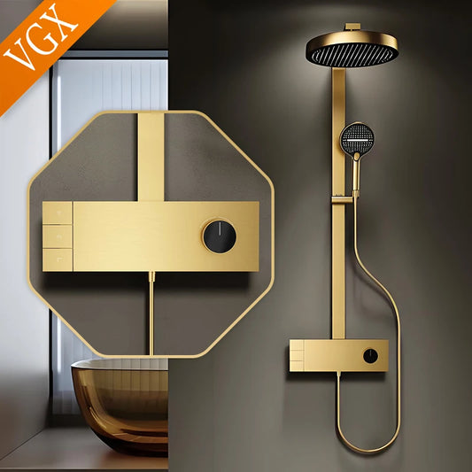 Vgx Gold Bathroom Shower System Luxury Rose Gold