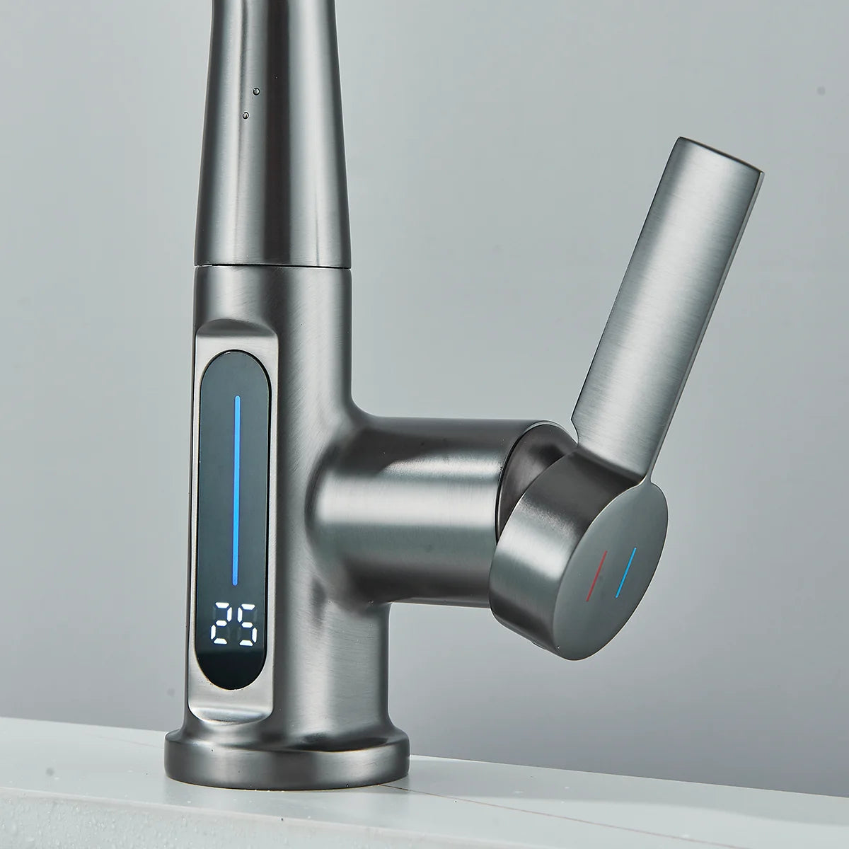 Lcd Bathroom Basin Faucet Digital Display Basin Tap