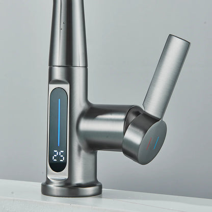 Lcd Bathroom Basin Faucet Digital Display Basin Tap