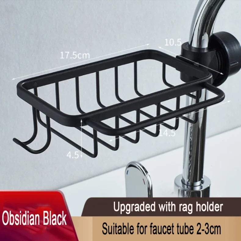 Sink Faucet Shelf Bathroom Shelf Soap Sponge Drain