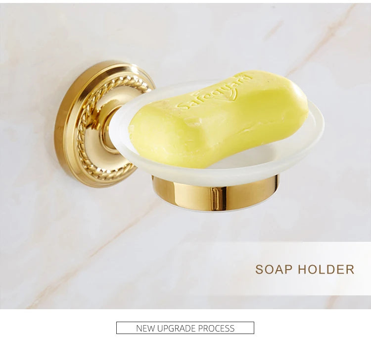 Gold Bath Hardware Bathroom Shelf Soap Dish Toilet