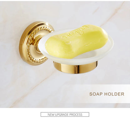Gold Bath Hardware Bathroom Shelf Soap Dish Toilet
