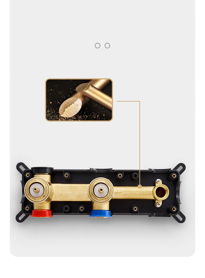 Bathroom Shower System Brushed Gold Cold Faucet Bath
