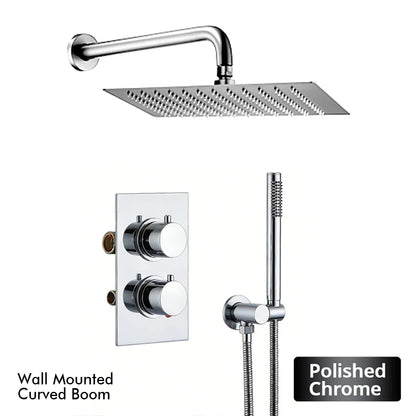 Bathroom Faucet Dial Way Brushed Gold Thermostat Shower