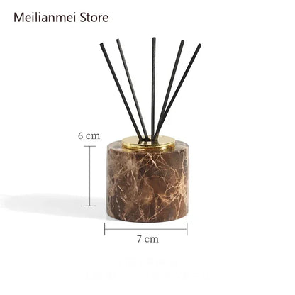 Dark Natural Marble Bathroom Brown Luxury Toothbrush Holder