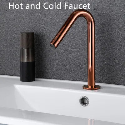Tuqiu Smart Touch Bathrooomfaucet Gold Automatic Sensor Basin
