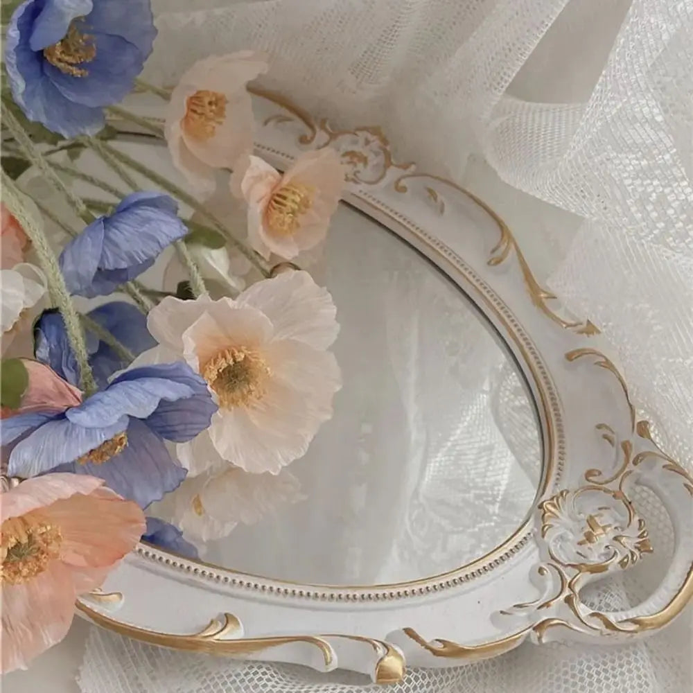 Oval Shape Decorative Wall Mirror Glass Material French