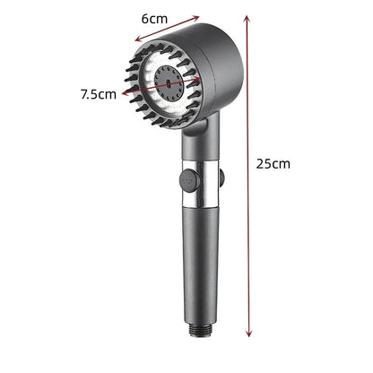 High-Pressure Shower Head 3-Mode Adjustable Spray Massage Brush