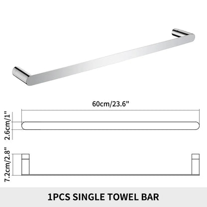 Oval Bathroom Wall Mounted Towel Rack Paper Holder