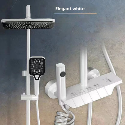 Grey Shower System Bathroom Digital Led Rain Showers