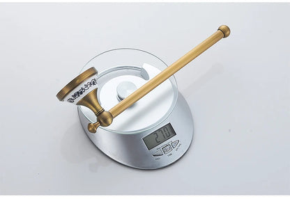Antique Brass 2pc Bathroom Bronze Dispenser Towel Rod