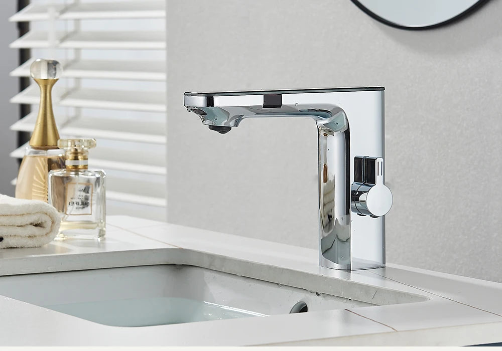 Touchless Sensor Basin Faucet Brass Smart Digital Display