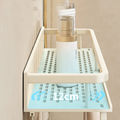 Punch-Free Bathroom Rack Bathroom Shelf Toilet Space Aluminum
