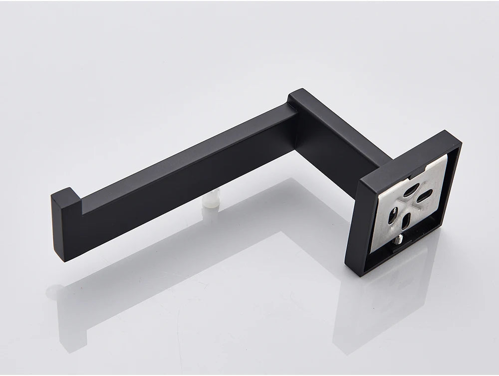 Bathroom Hardware Black Robe Hook Towel Rail Bar