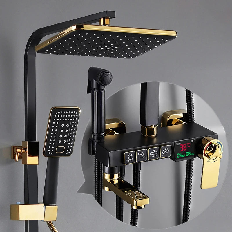 Sdsn Thermostatic Digital Bathroom Shower System Inch Rainfall