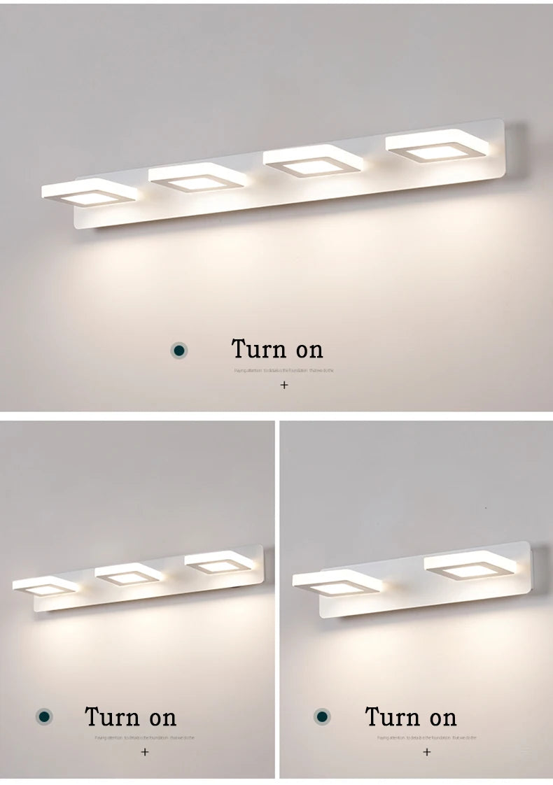 Led Bathroom Mirror Wall Lamp Vanity Light Waterproof