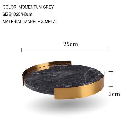 Scandinavian Decorative Natural Marble Tray Bathroom Luxury