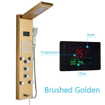 Luxury Led Shower Panel Spa Massage Jet Shower