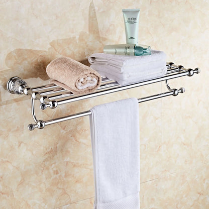 Luxury Crystal Silver Bathroom Chrome Polished Brass Bath