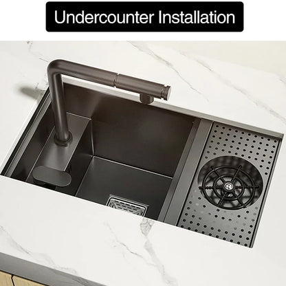 Asras Nano Black Small Size Sink Cup Washer