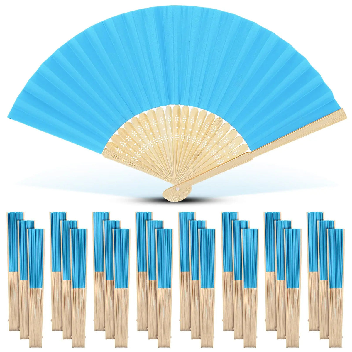 30-120pcs Wedding Hand Fans Folding Fans Guest Paper
