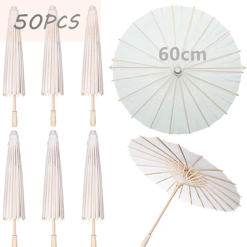 White Paper Parasol Wedding Photo Cosplay Prop Diy