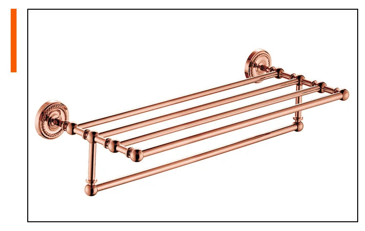 Bathroom Rose Gold Bath Towel Towel Ring Carved