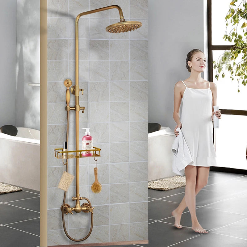 Kemaidi Brass Antique Wall Mount Shower Faucet Handle