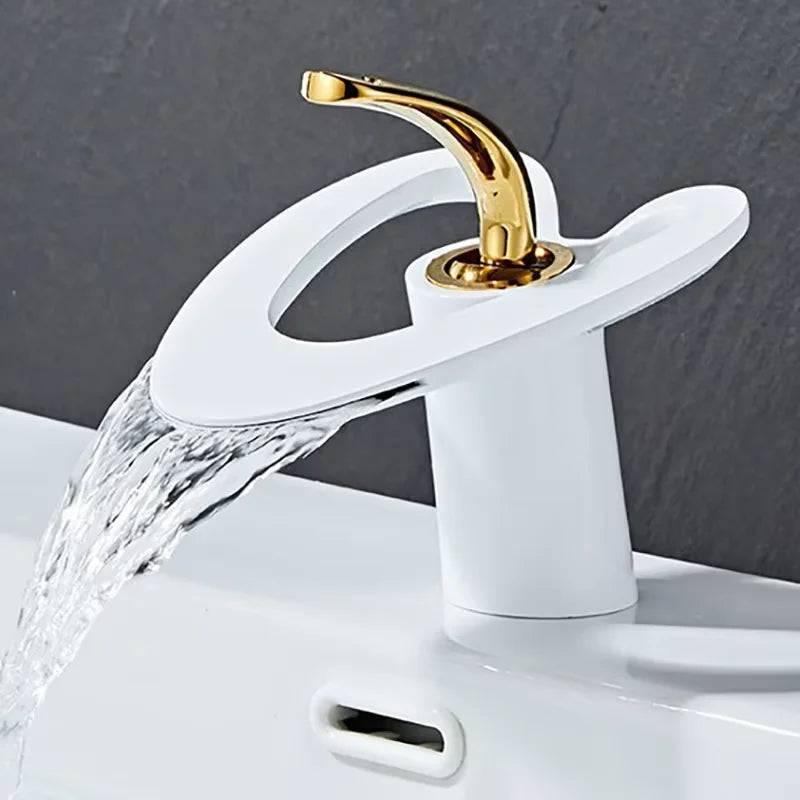 Waterfall Creative Bathroom Basin Faucet Sink Faucet Deck