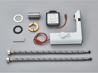 White Chrome Smart Sensor Basin Faucet Screen Digital