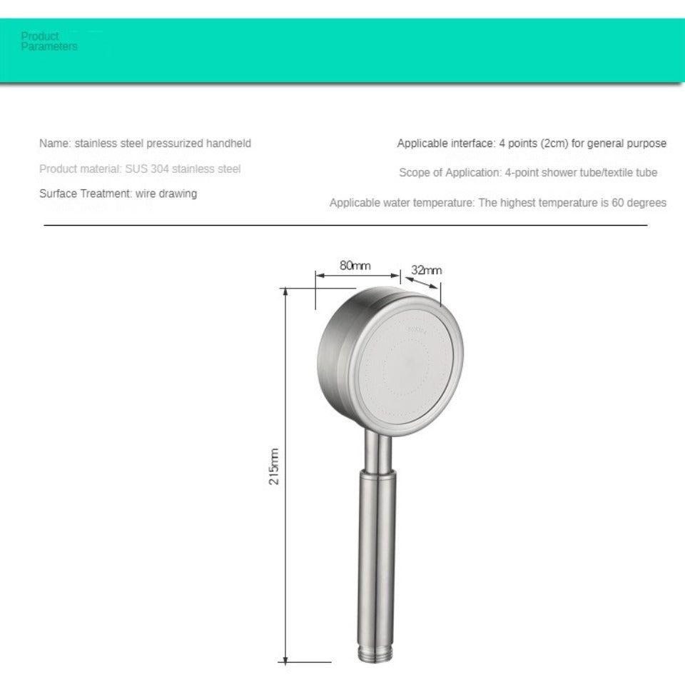 Premium High Pressure Rainfall Shower Combo Stainless Steel