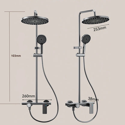 Gray Bathroom Shower Rainfall Shower Faucet Apartment Hotels