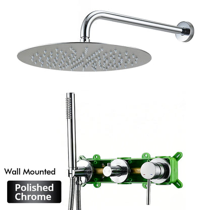 Gunmetal Shower Faucet 8-16 Embed Box Wall Mounted