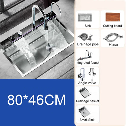 Nano Black Sink Large Slot Integrated Digital Display