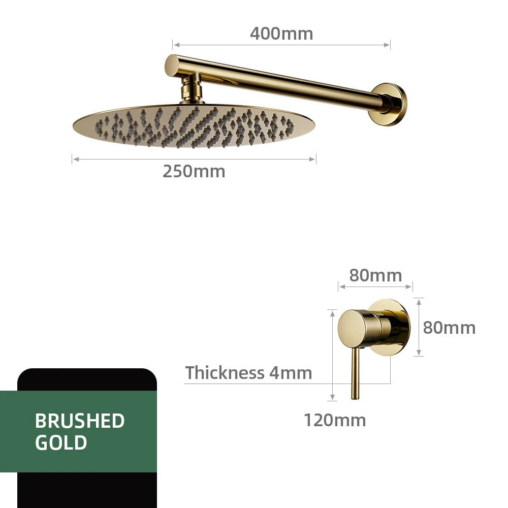 Bathroom Faucet Rose Gold Shower Wall Mounted 8/10/12