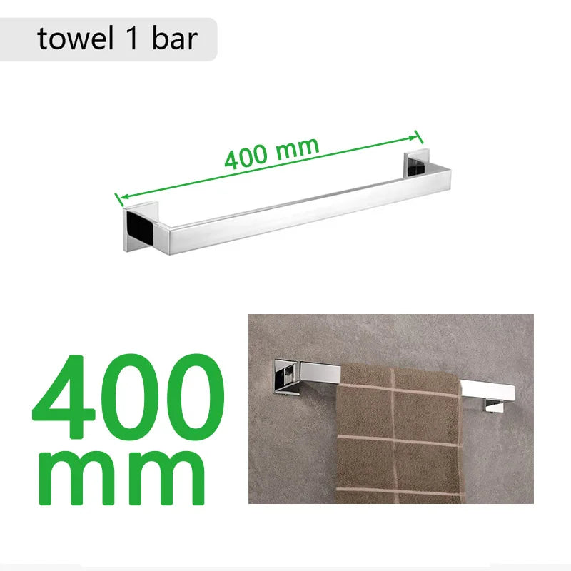 Stainless Steel Bathroom Hardware Mirror Chrome Polished Towel