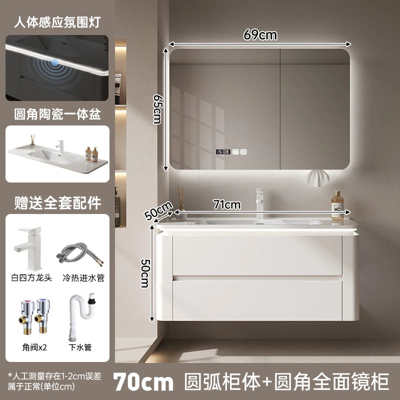 Led Light Ensuite Bathroom Cabinet Basin Designs Mirror
