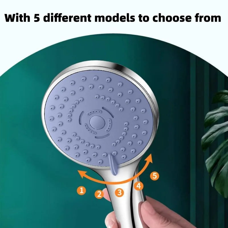 Shower Boosted 5-Speed Large Water Outlet Shower Handheld