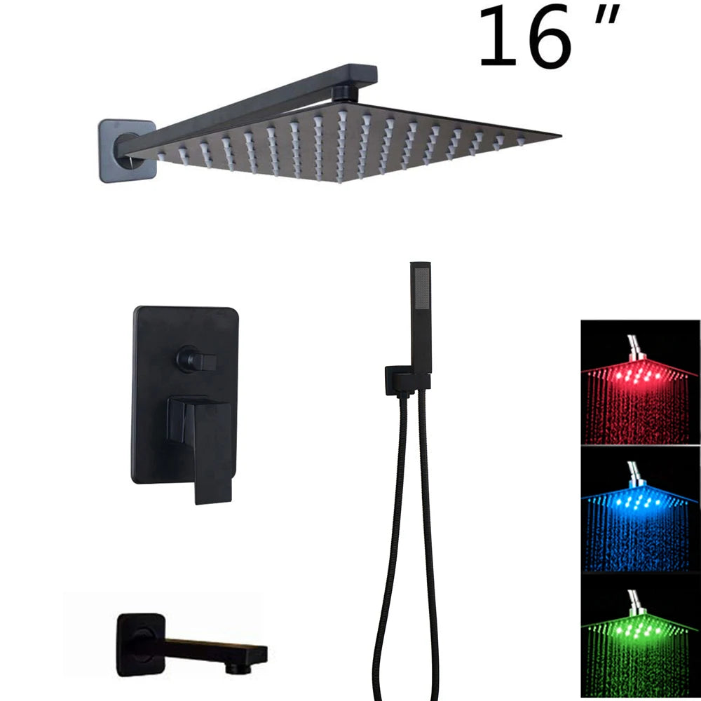 Kemaidi Bathroom 2-3 Way Shower Faucet Black 3-Functions