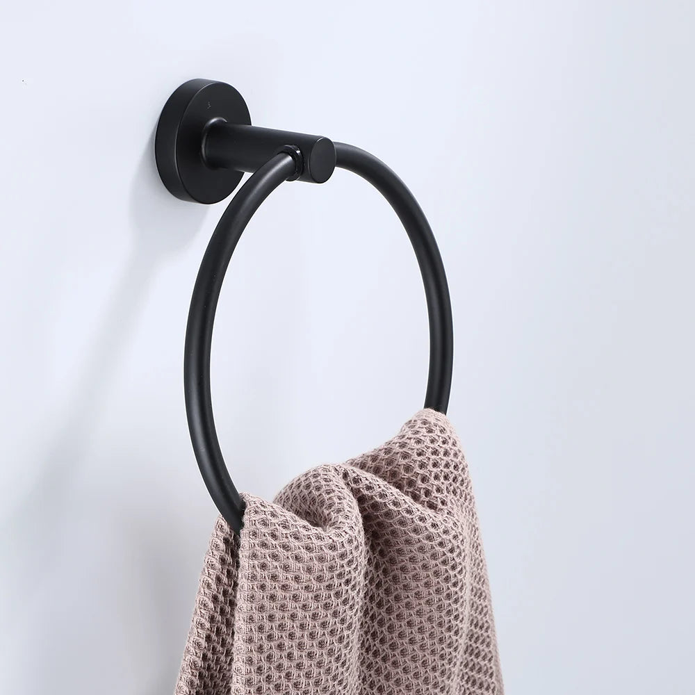 Bathroom Towel Ring Hook Hardware Storage Holder 304