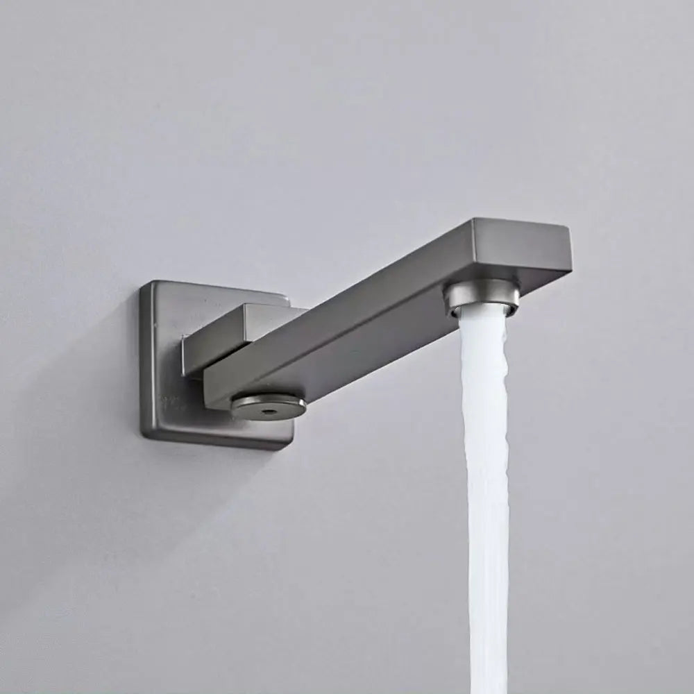 Gray Hidden Shower System Concealed Rainfall Bathroom Shower