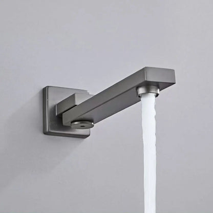 Gray Hidden Shower System Concealed Rainfall Bathroom Shower