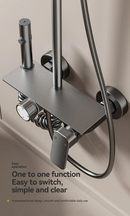 Bathroom Shower System Rotary Knob Cold Water Pressurize