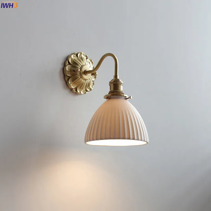 Iwhd Nordic Modern Led Wall Lamps Sconce Copper