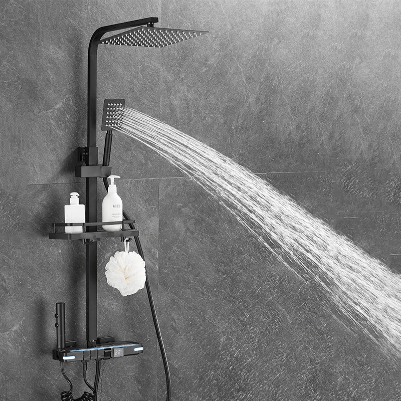 Brass Shower Faucet Thermostatic Digital Display Bathroom Faucet